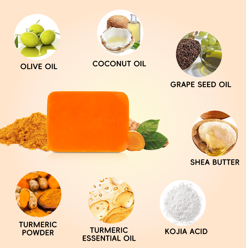 Wholesale Sweet Orange Turmeric Kojic Acid Soap 100G White Label Manufacturer
