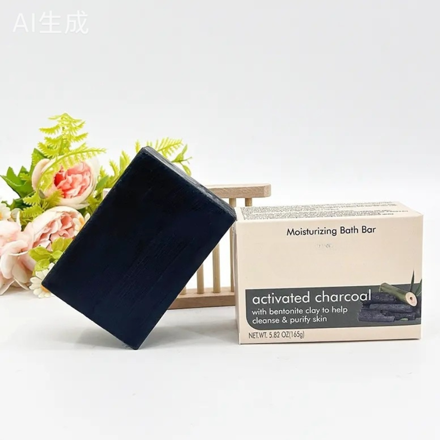 Wholesale Cleansing Soap Charcoal Soaps Black Color White Label Manufacturer