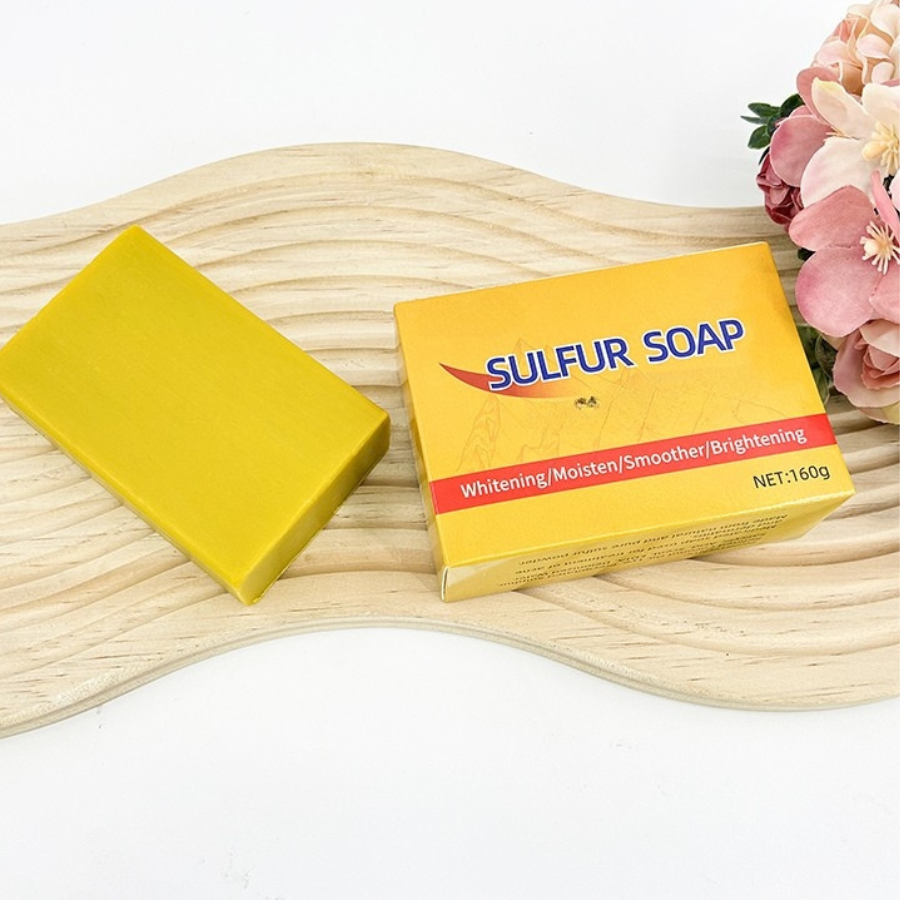 Wholesale Sulfur Soap Antimicrobial Sterilization Charcoal Glycerin Bactericidal 125g White Label Manufacturer